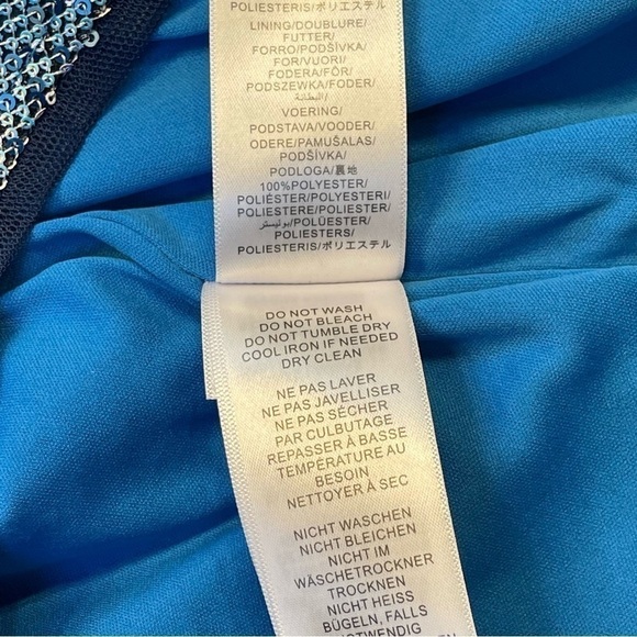 AIDAN Mattox Sequin Halter Mini Dress with Cutout Sz 10 - Picture 15 of 17